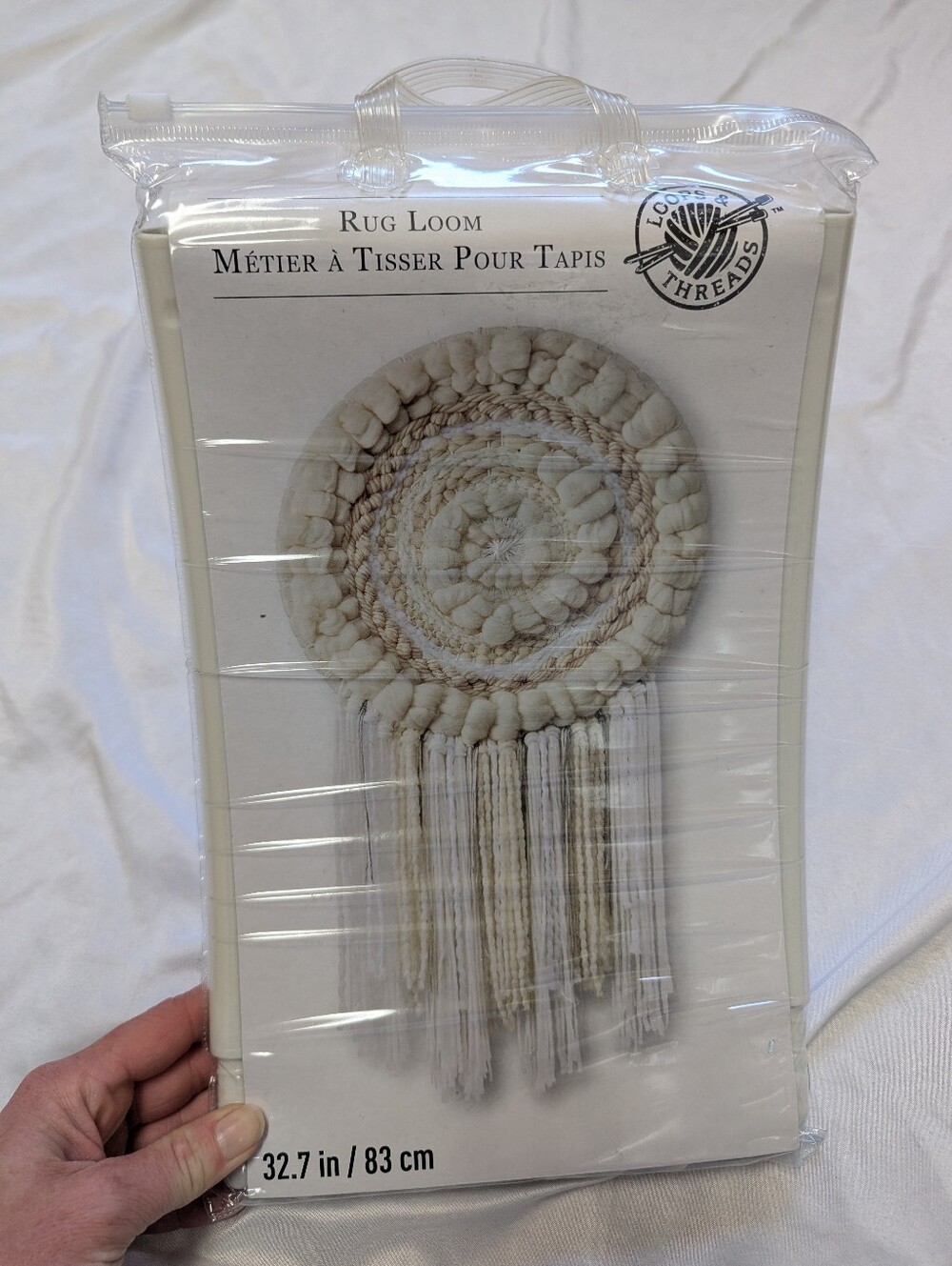 Loops & Thread Plastic Circle Rug Loom 32.7 Inch Round Weaving, Crafts, DIY